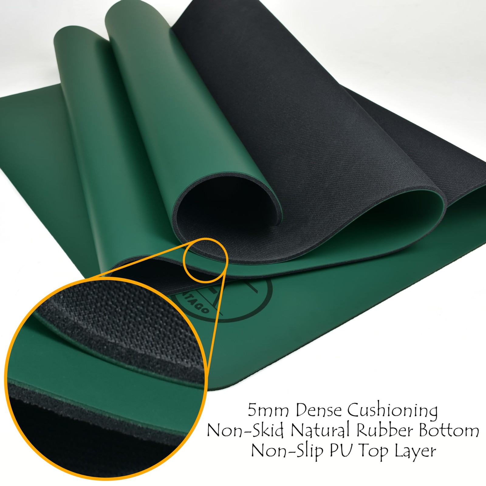 Tatago Natural Rubber Extra Large Yoga Mat Non Slip- 84 84 Inch, Ezmeraldo