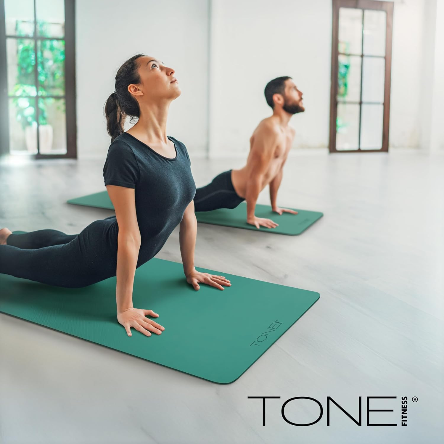 Yoga Mat 1/4″ Thick Non Slip Exercise & Pilates Mat for Home Workouts with Carry