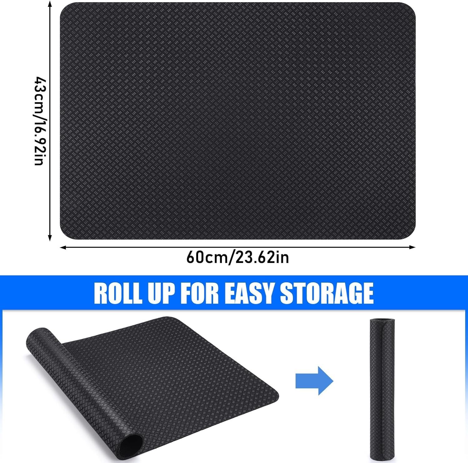 Stability & Protection: Double-Sided Exercise Mat for Under Desk Ellipticals