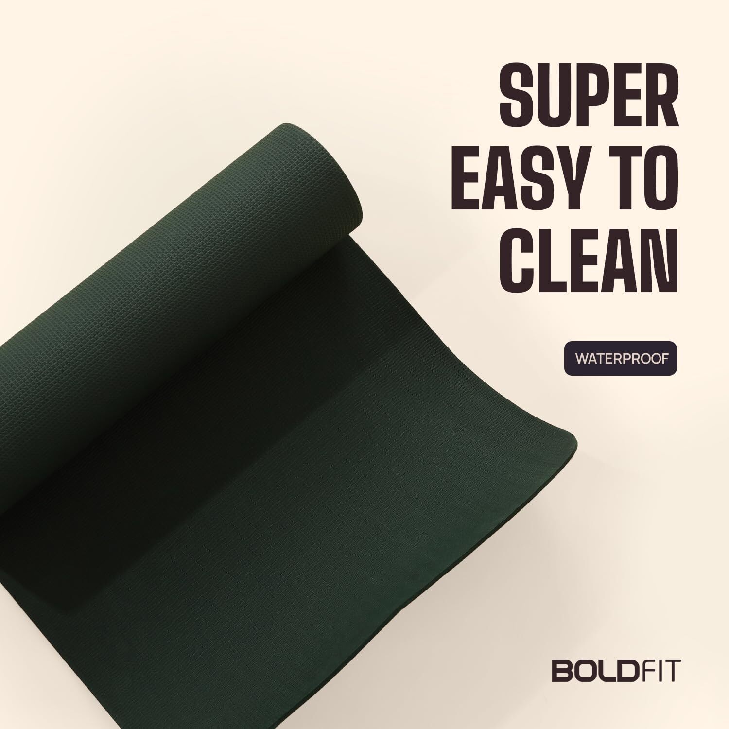 Boldfit Yoga Mat For Fitness Workout Army Green Color