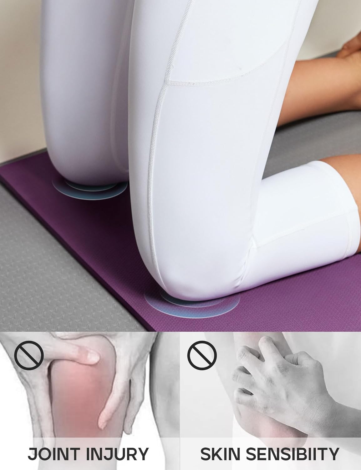 Yoga Knee Pads Cushion Non-Slip Yoga Mat Thick Yoga Accessories for Women Workou