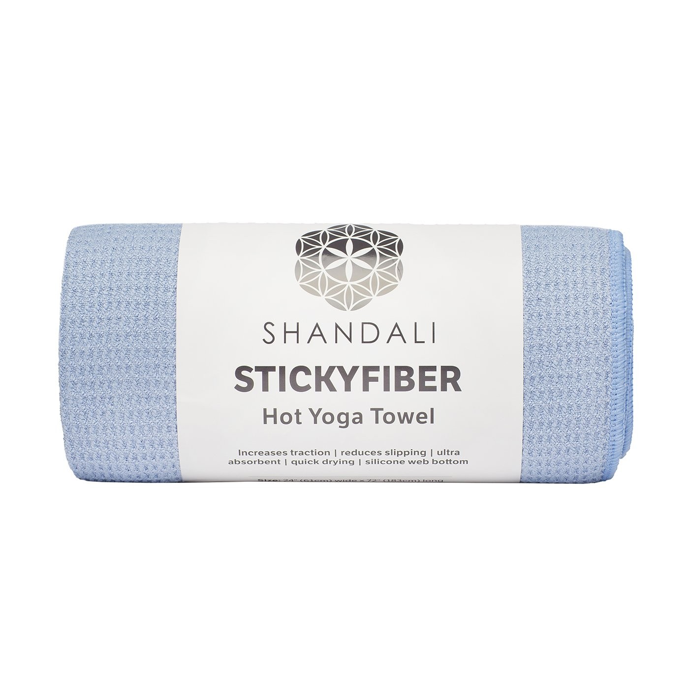 Hot Yoga Towel Mat Sized Microfiber Super Absorbent Anti Slip Injury Free 24 x
