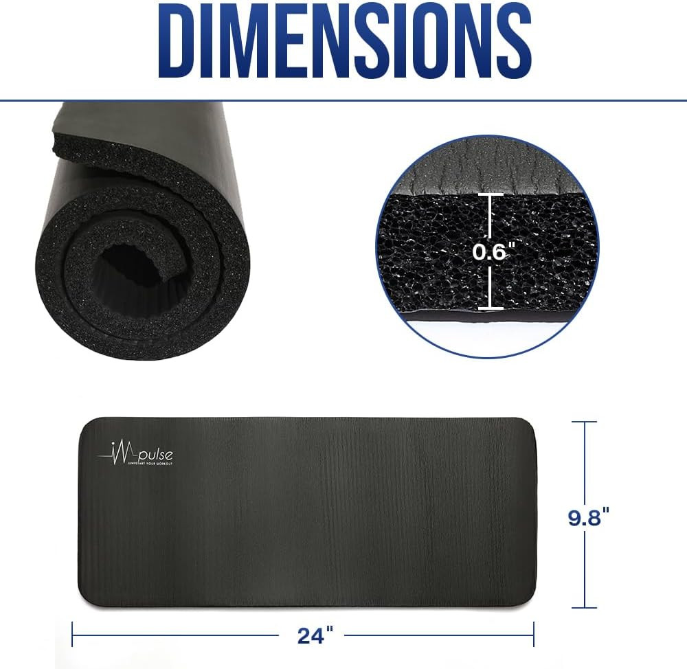 Yoga Knee Pads Cushion, Thick 1″ (25mm) Workout Mat Provides Cushion for Kneelin
