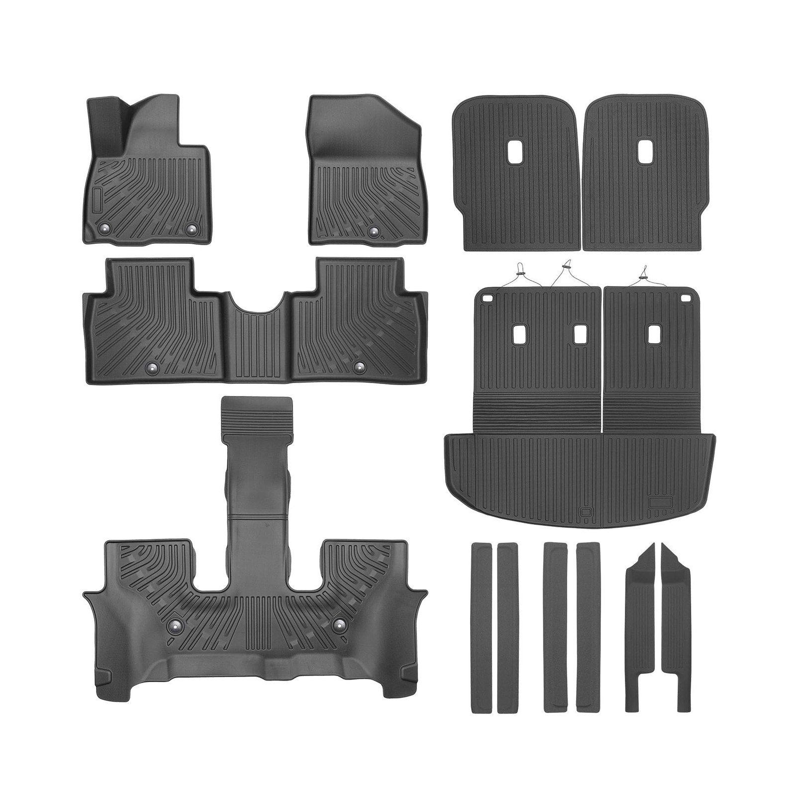 Car Floor Mats for2 026 Hyundai Palisade 7 Seats (Gas Only) TPE Full Set All-…
