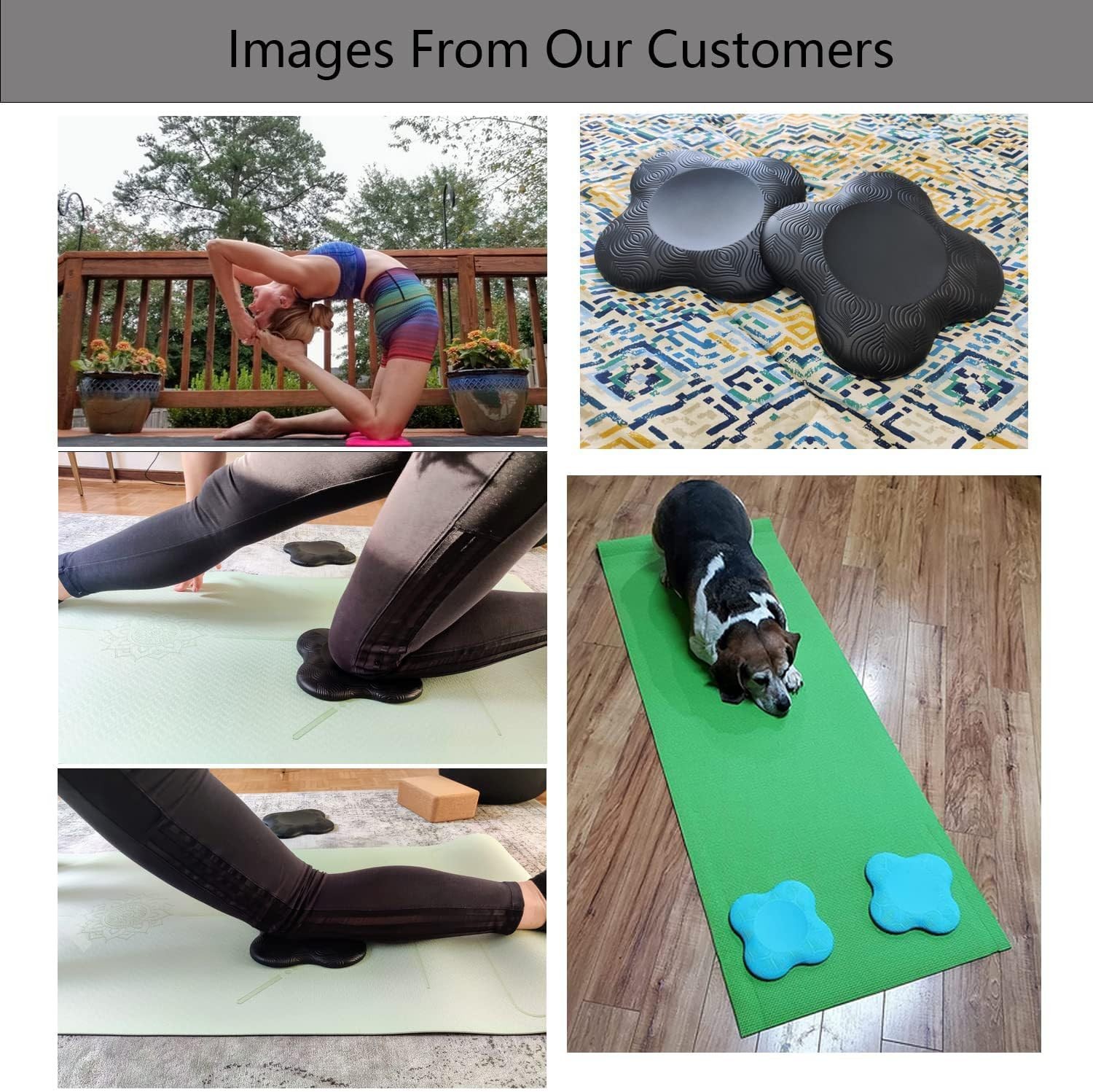 2 PCS Yoga Knee Guards Props Fitness Travel Meditation Kneeling Pilates Pads