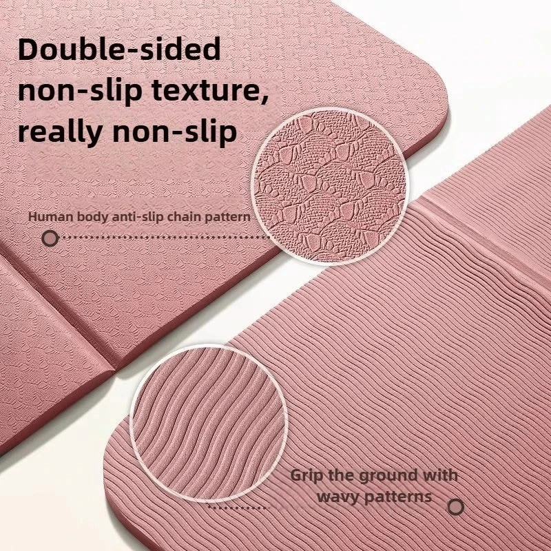 Eco-Friendly TPE Foldable Yoga Mat Double-Sided Non-Slip Travel Pilates
