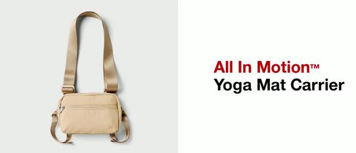 ALL IN MOTION YOGA MAT CARRIER BUCKLE CLOSURE, RECYCLED NYLON – BEIGE