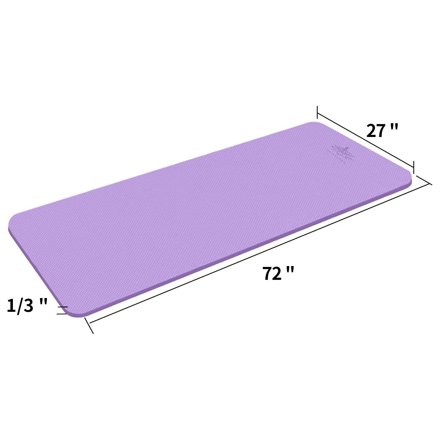 Thick Non-Slip Eco-Friendly Yoga Mat 72″x27″x1/3″ for Pilates & Floor Workouts