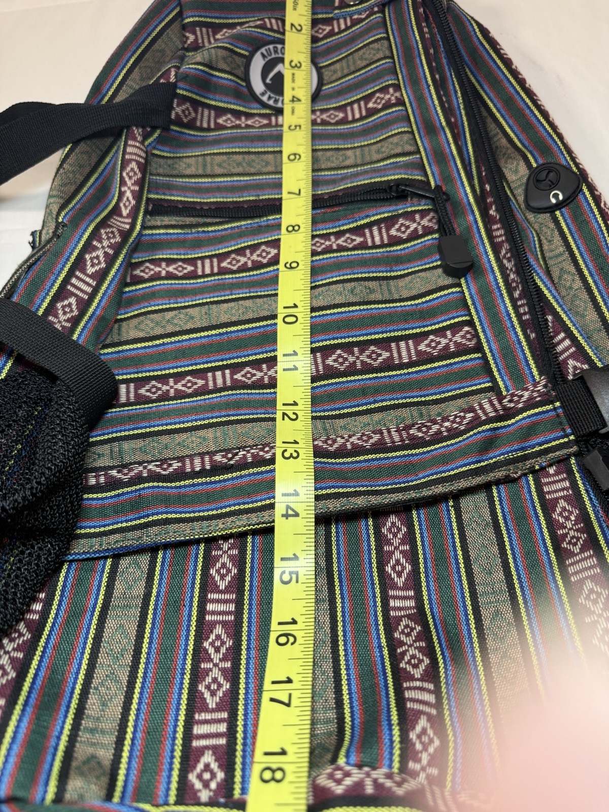 Urorae Yoga Mat Sling Backpack Bag Striped Multi-Color Crossbody Travel Pack