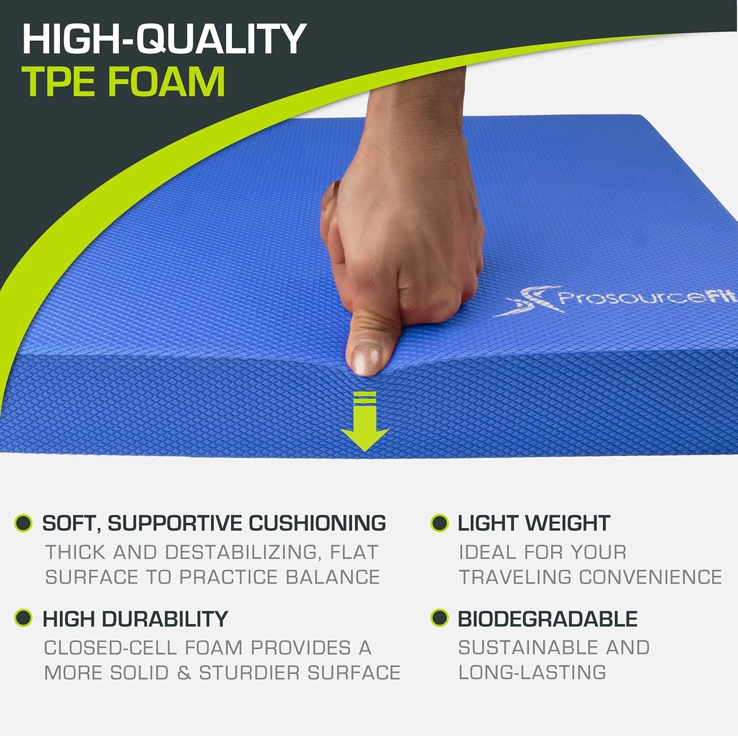 Exercise Balance Pad, Non-Slip Cushioned Foam Mat & Knee Pad for Fitness and …