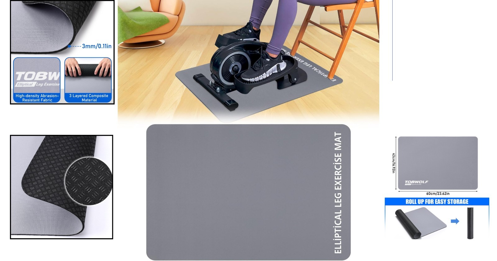 Non-Slip Mat for Under Desk Ellipticals – Stability & Floor Protection