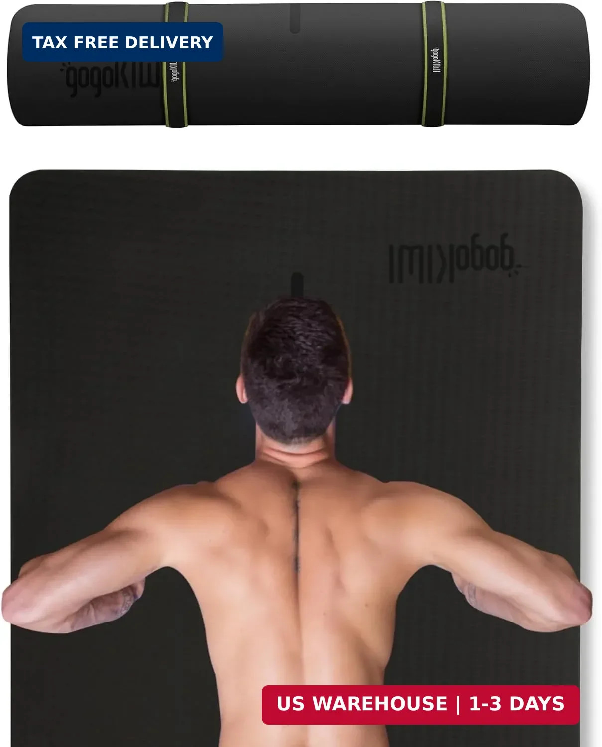 Gogokiwi Extra Wide Yoga Mat for Men Women (72″L x 36″W) Non Slip Fitness & Exer