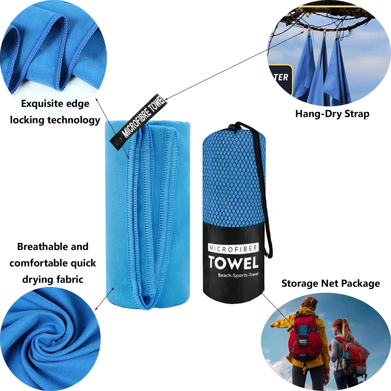 Quick-Dry Sports Towel 40X80/76X152CM Microfiber Running Yoga Gym Fitness Basket