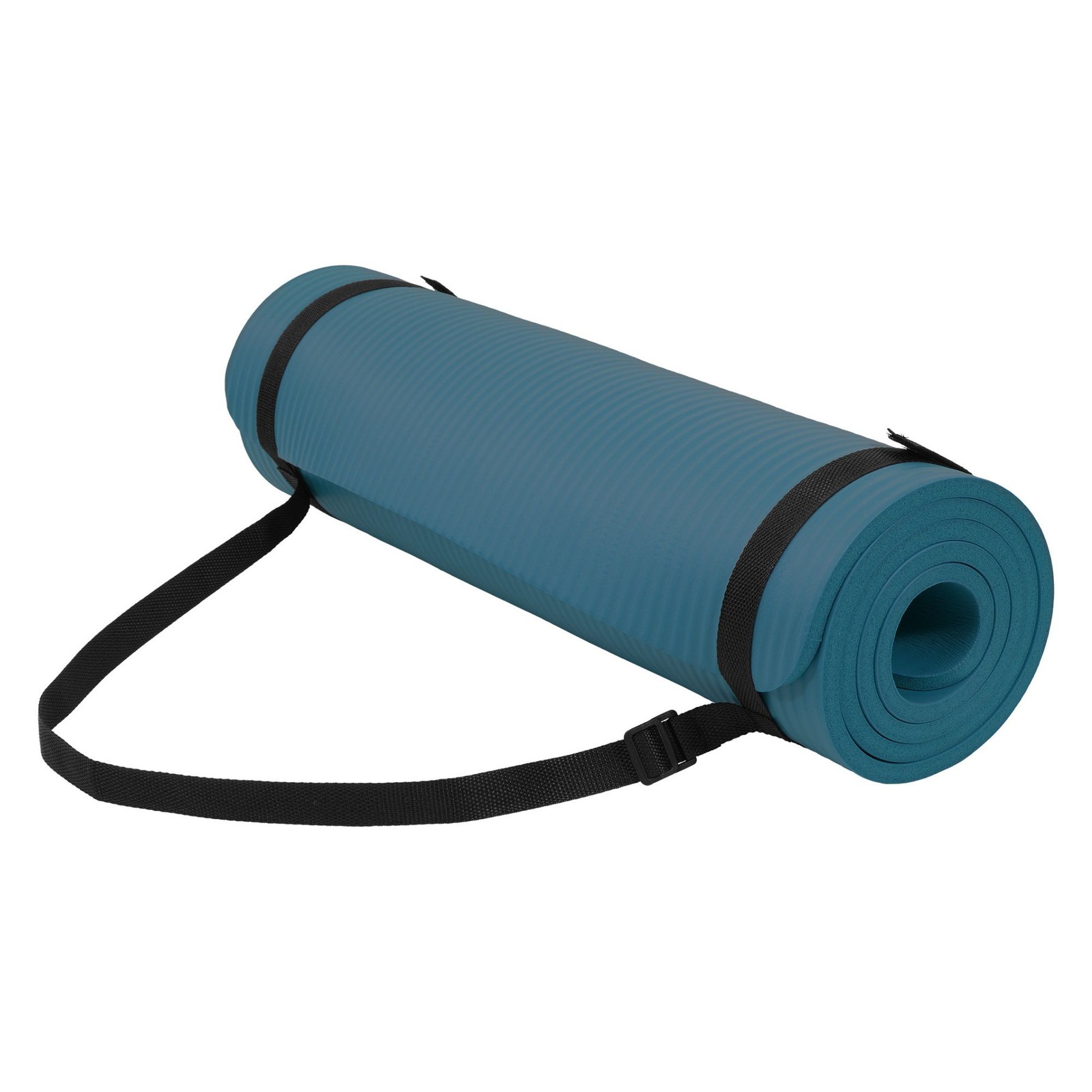 Fitvids 1/2″ Thick High Density Exercise Yoga Mat, Carrying Strap Blue(Open Box)