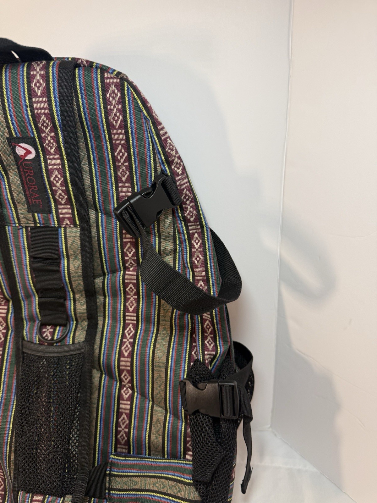 Urorae Yoga Mat Sling Backpack Bag Striped Multi-Color Crossbody Travel Pack