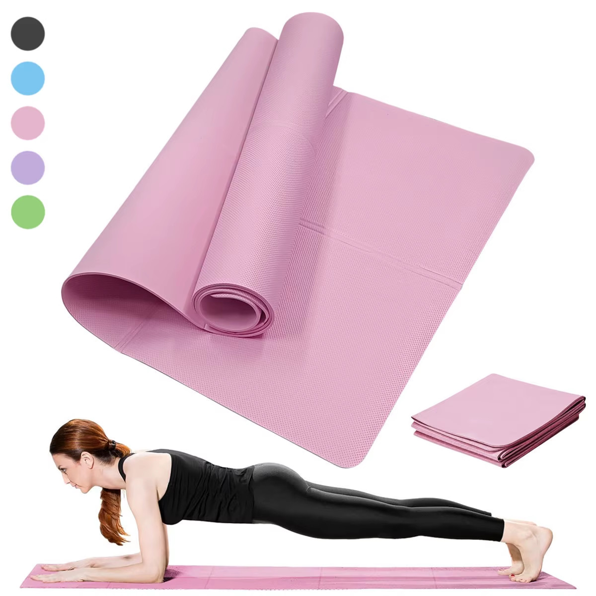 Yoga Mat Pilates Fitness Mat 3/4/6Mm Thicknes Non Slip Yoga Cushion Travel Fitne
