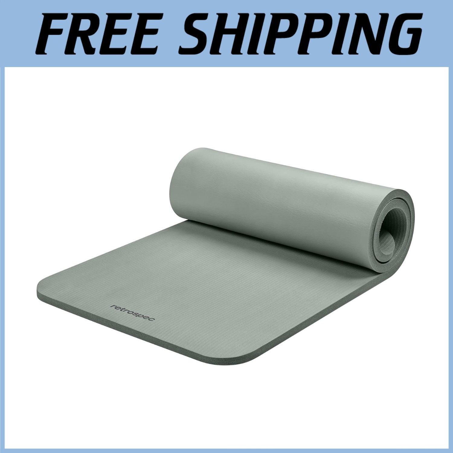 Solana Yoga Mat 1″ Thick – Non Slip for Pilates & Stretching=