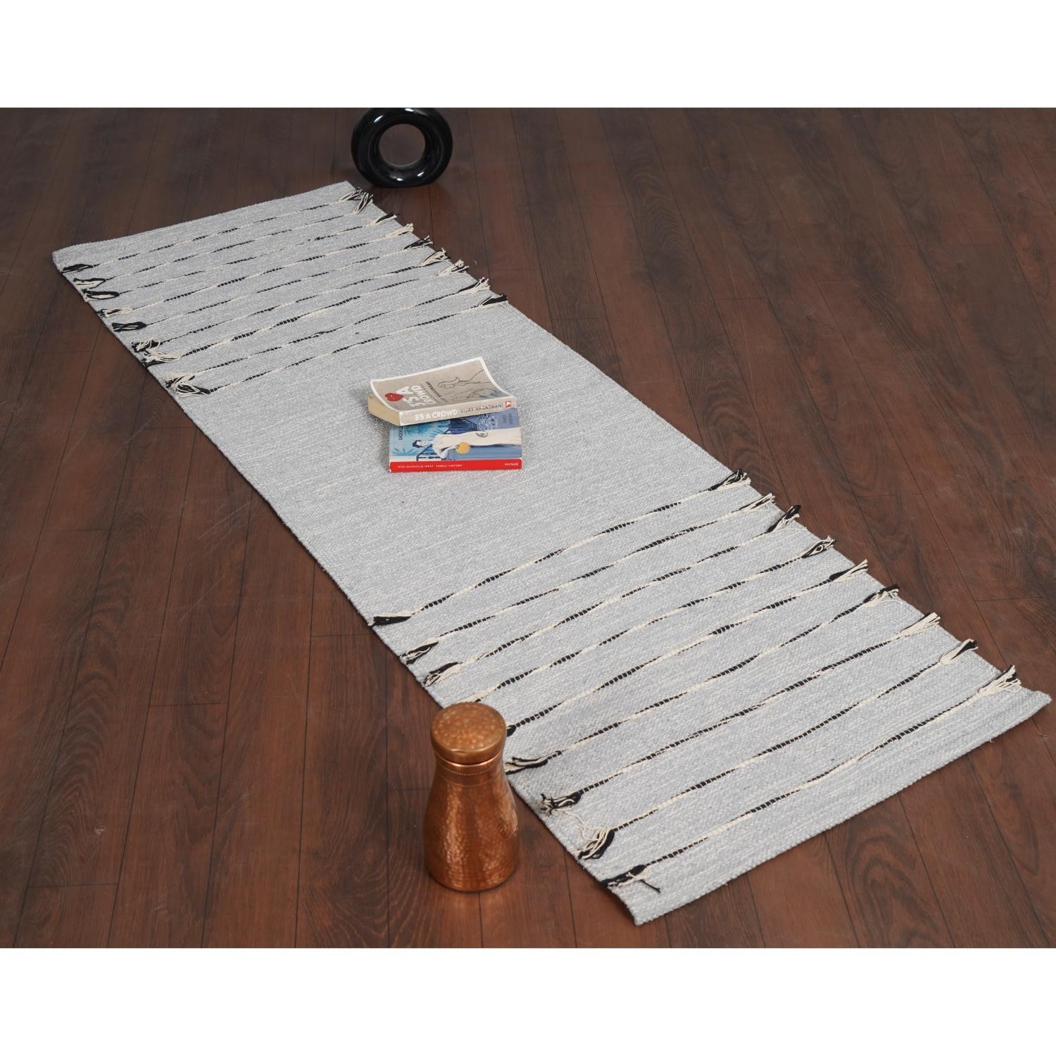 2×6 Ft Organic Handwoven Cotton Yoga Mat Natural Meditation Rug Yoga Mat Boho