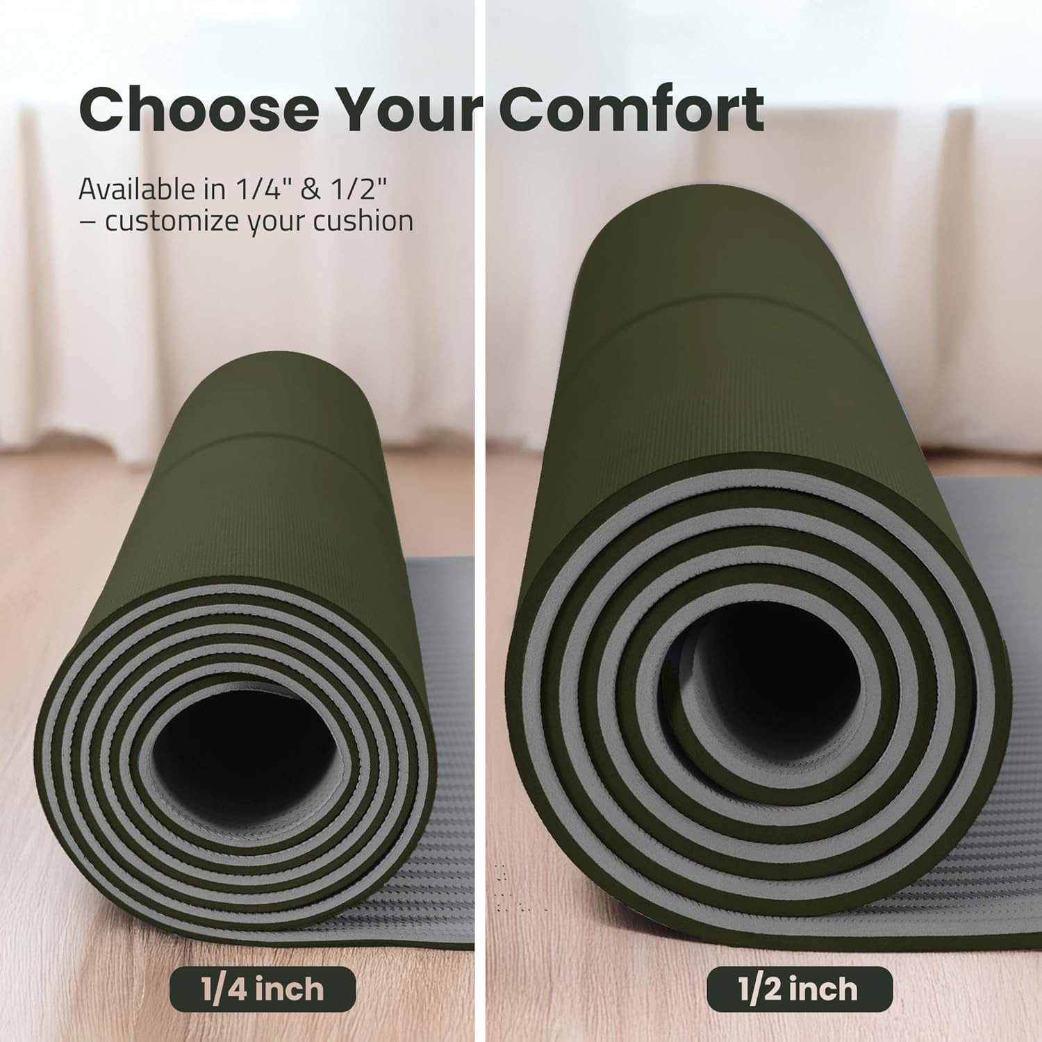 Extra Wide Yoga Mat for Men Women (72″L X 36″W) Non Slip Fitness & Exercise Mat