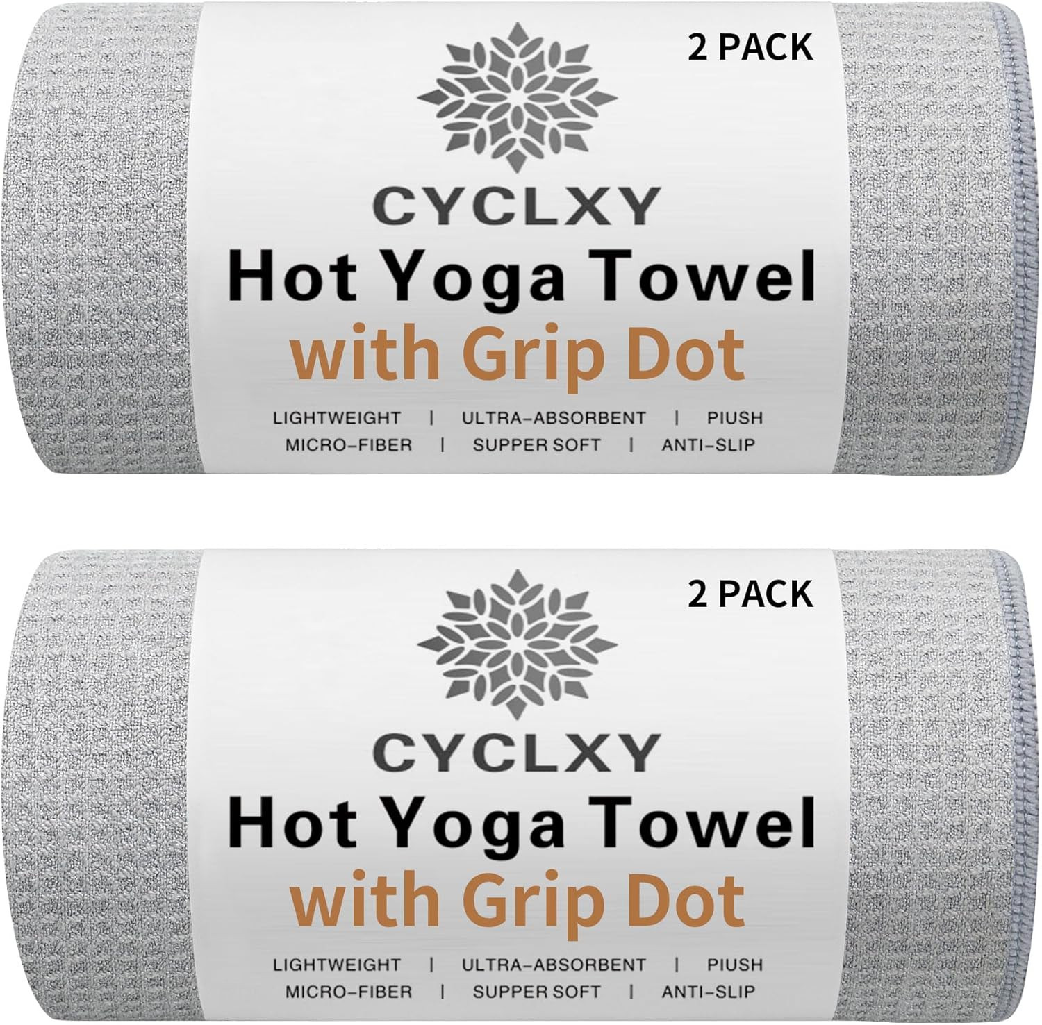 2 Pack Non-Slip Yoga Towels Microfiber for Hot Yoga & Pilates