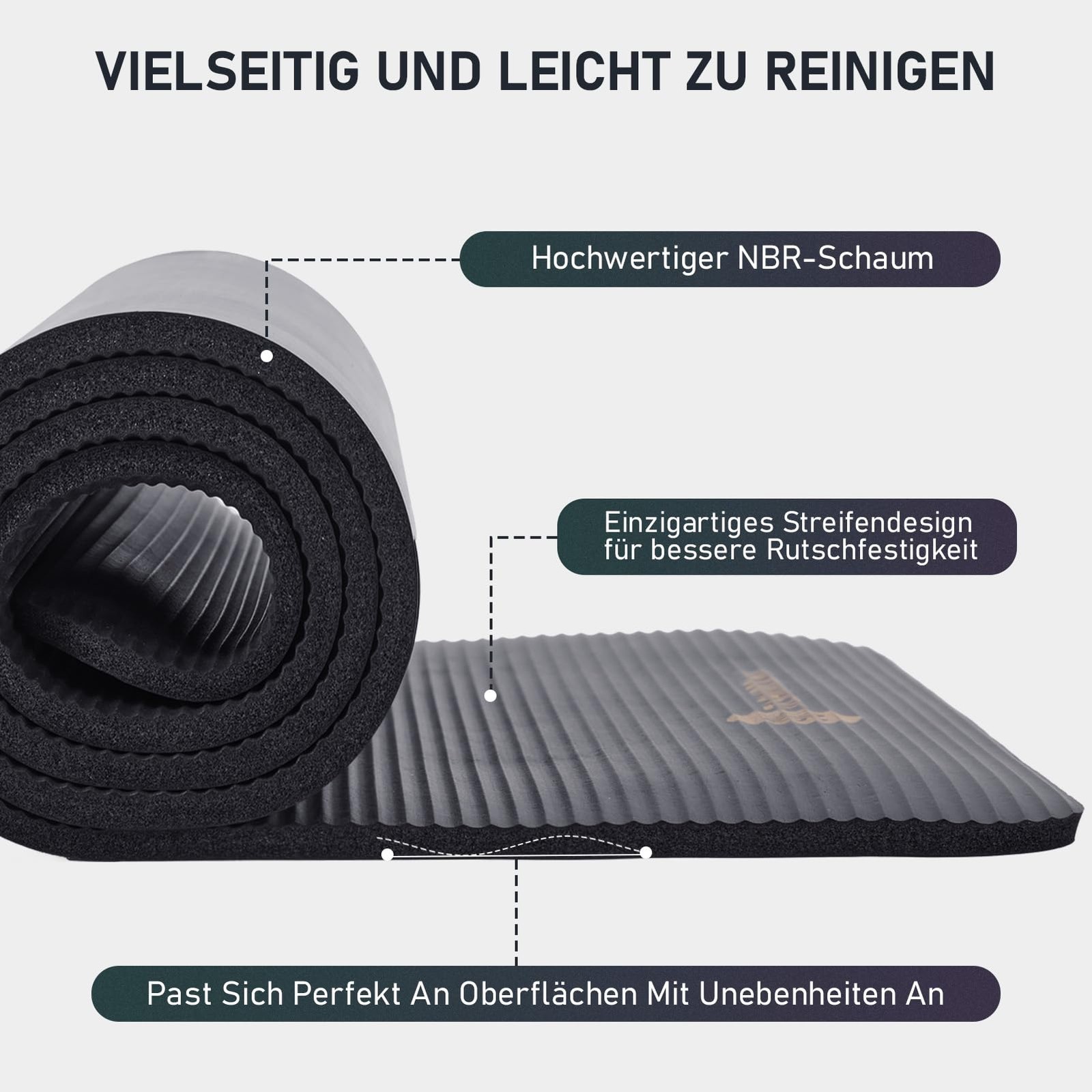 Yoga Mat Thicker, NBR Yoga Mat Non Slip With Carry Strap, For Gym Mat…