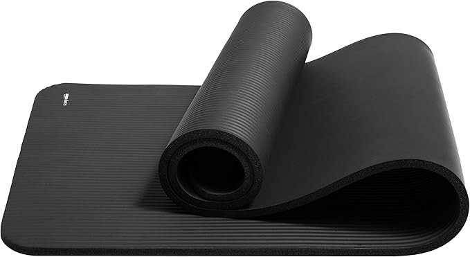 Amazon Basics 1/2 Inch Extra Thick Exercise Yoga Mat with Carrying Strap Visit t