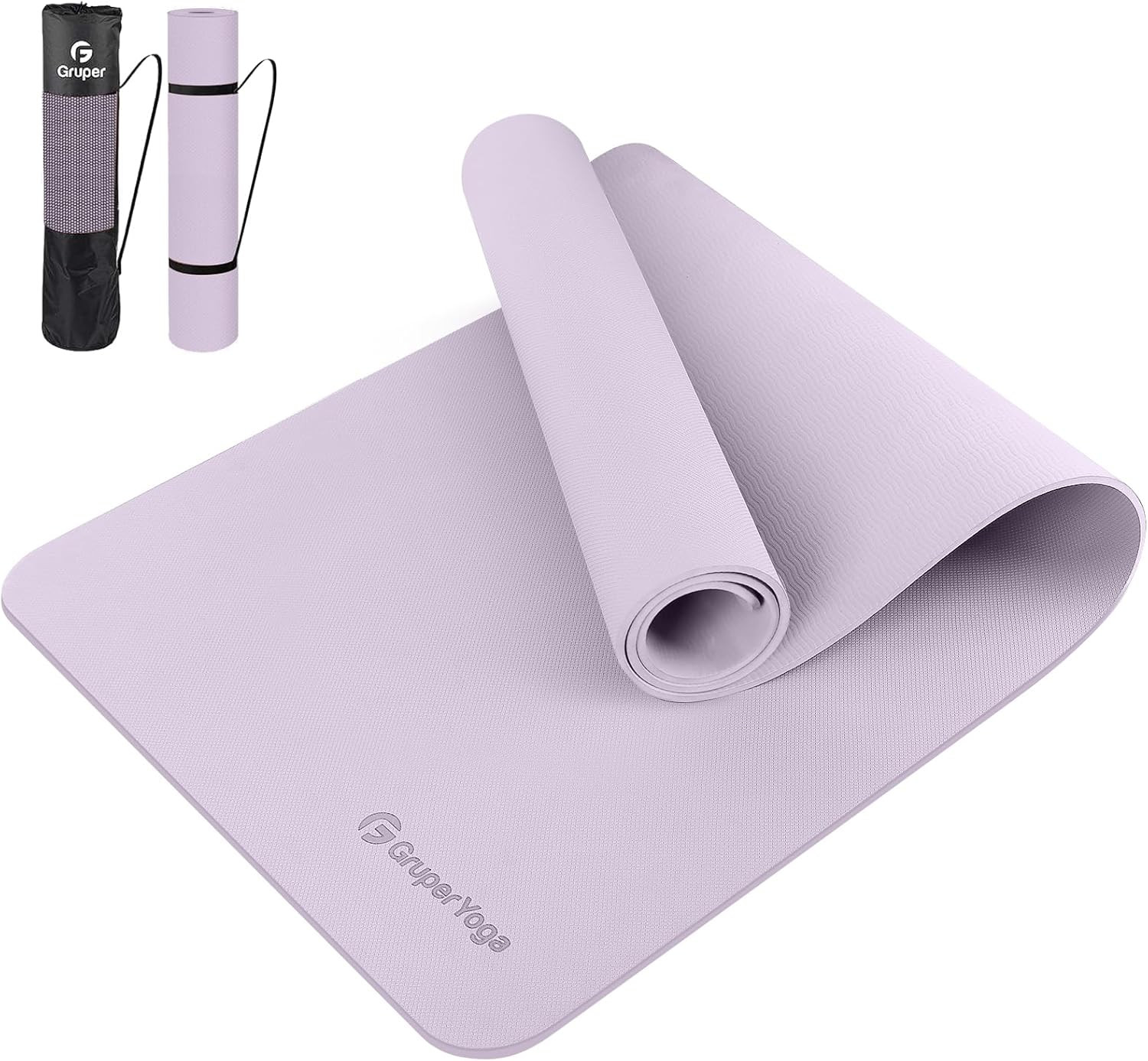Yoga Mat Non Slip, 72″L X 24″W X 0.24″/0.32″TH, Anti-Tear Exercise Mat with Carr