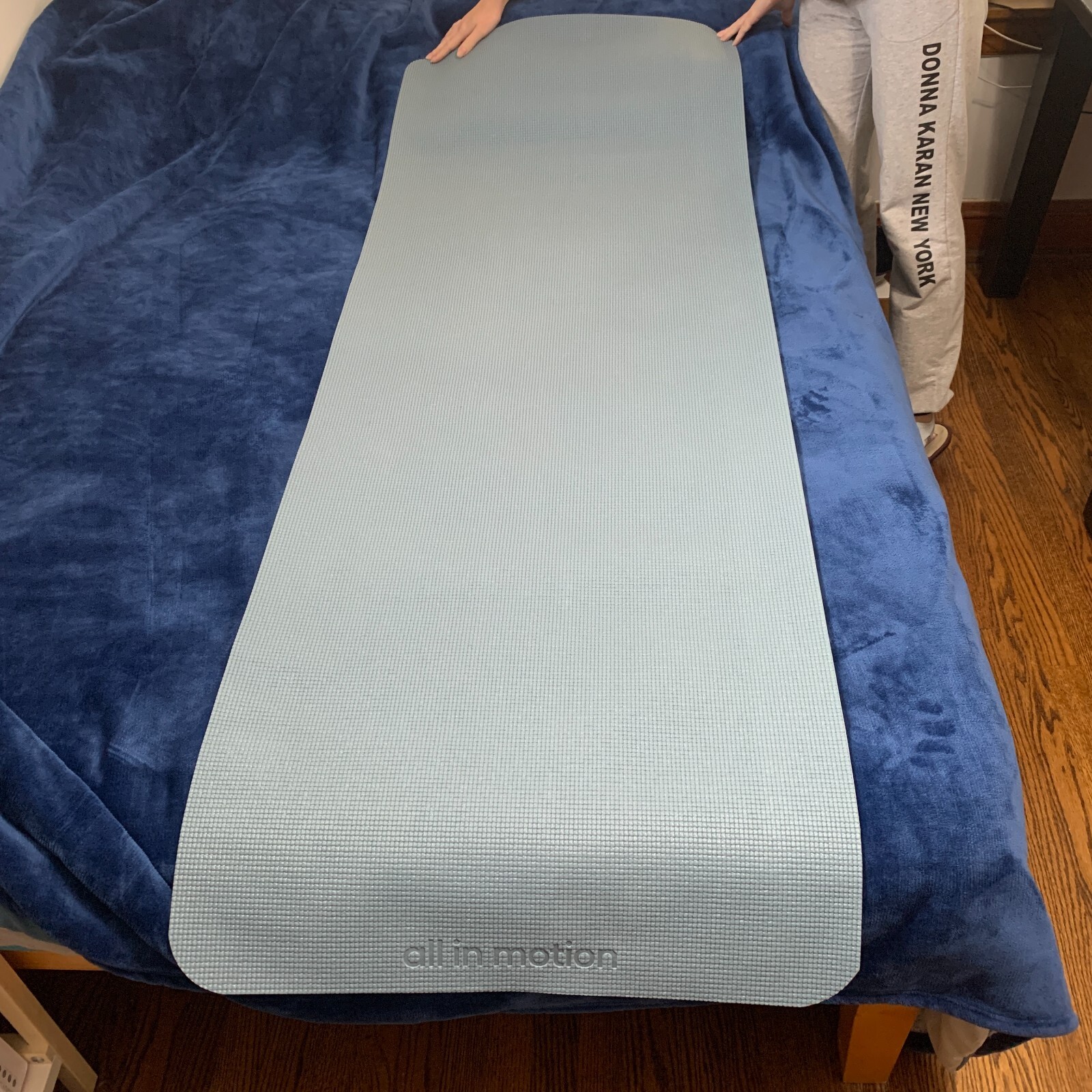 All in Motion Yoga and Pilates Thick Mat – Blue  68″ x 24″
