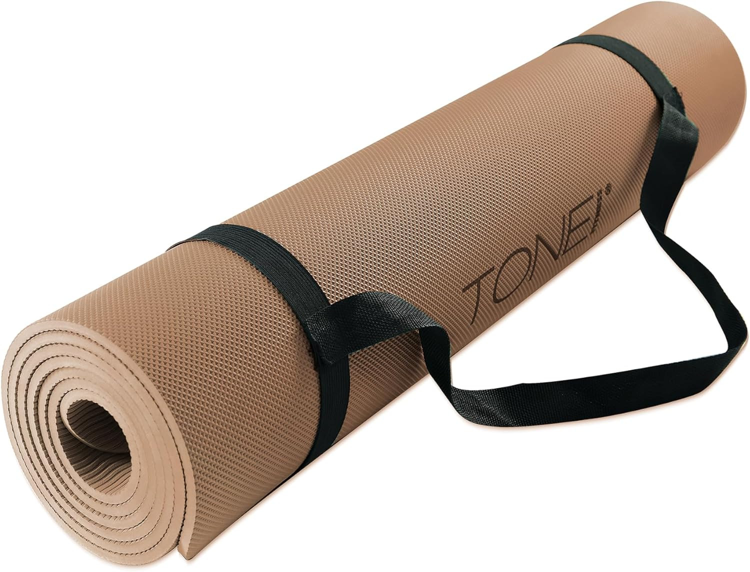 Yoga Mat 1/4″ Thick Non Slip Exercise & Pilates Mat for Home Workouts with Carry