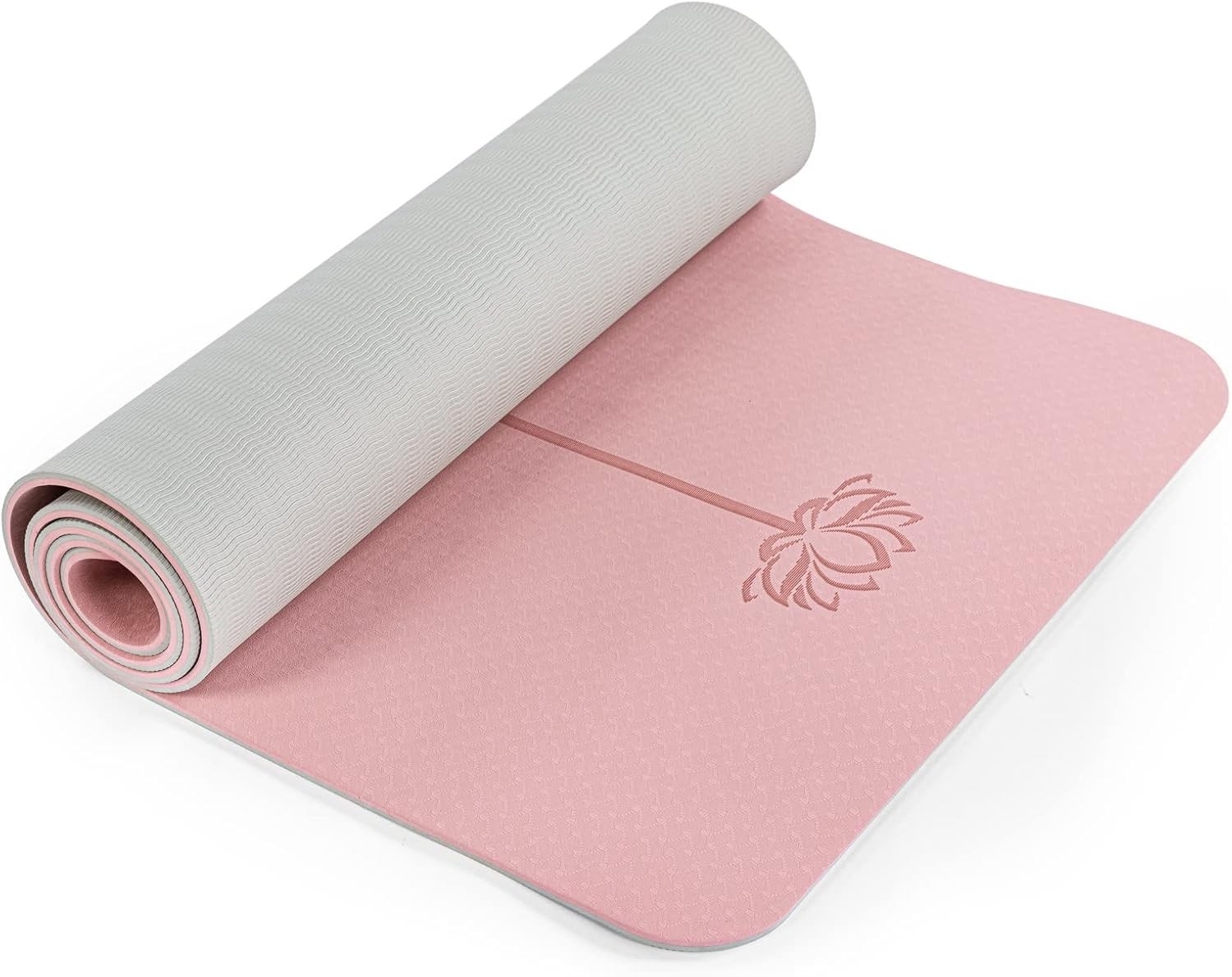 Tapete Yoga Antideslizante Pilates Ecologico 1 4 Pulg Grueso con Bolsa y Correa