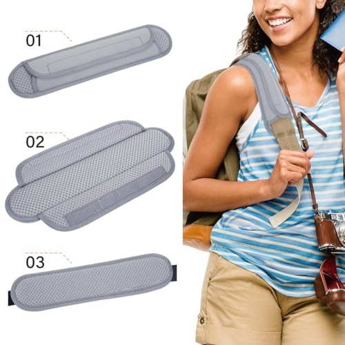 Universal Shoulder Pad for Bags Non-Slip Thick Enhance The Comfort Large Grey