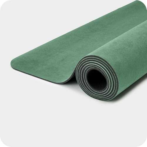 Yoga Mat, 4mm Cushioned Exercise Mat for Yoga, Pilates, Home Jade Ombre Suede