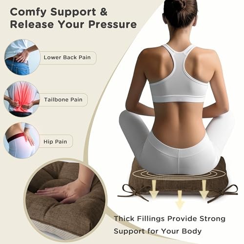Chair Cushions for Dining Chairs Set of Kitchen Seat Cushions with 4 Coffee