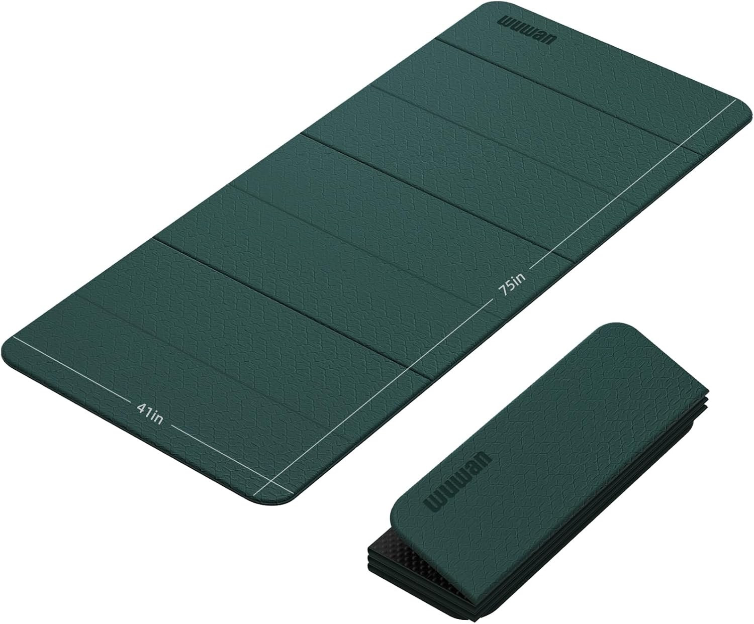 Extra Large 10mm Foldable Yoga Mat – Non-Slip TPE for Home & Travel (Blue)
