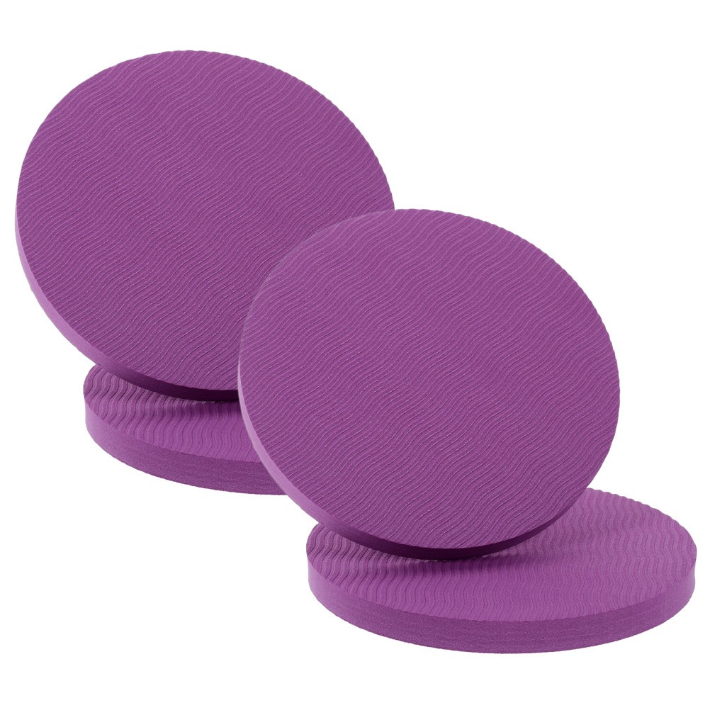 4Pcs Durable Yoga Kneeling Mat Set Purple Tpe Soft Knee Pad for Home Exercise