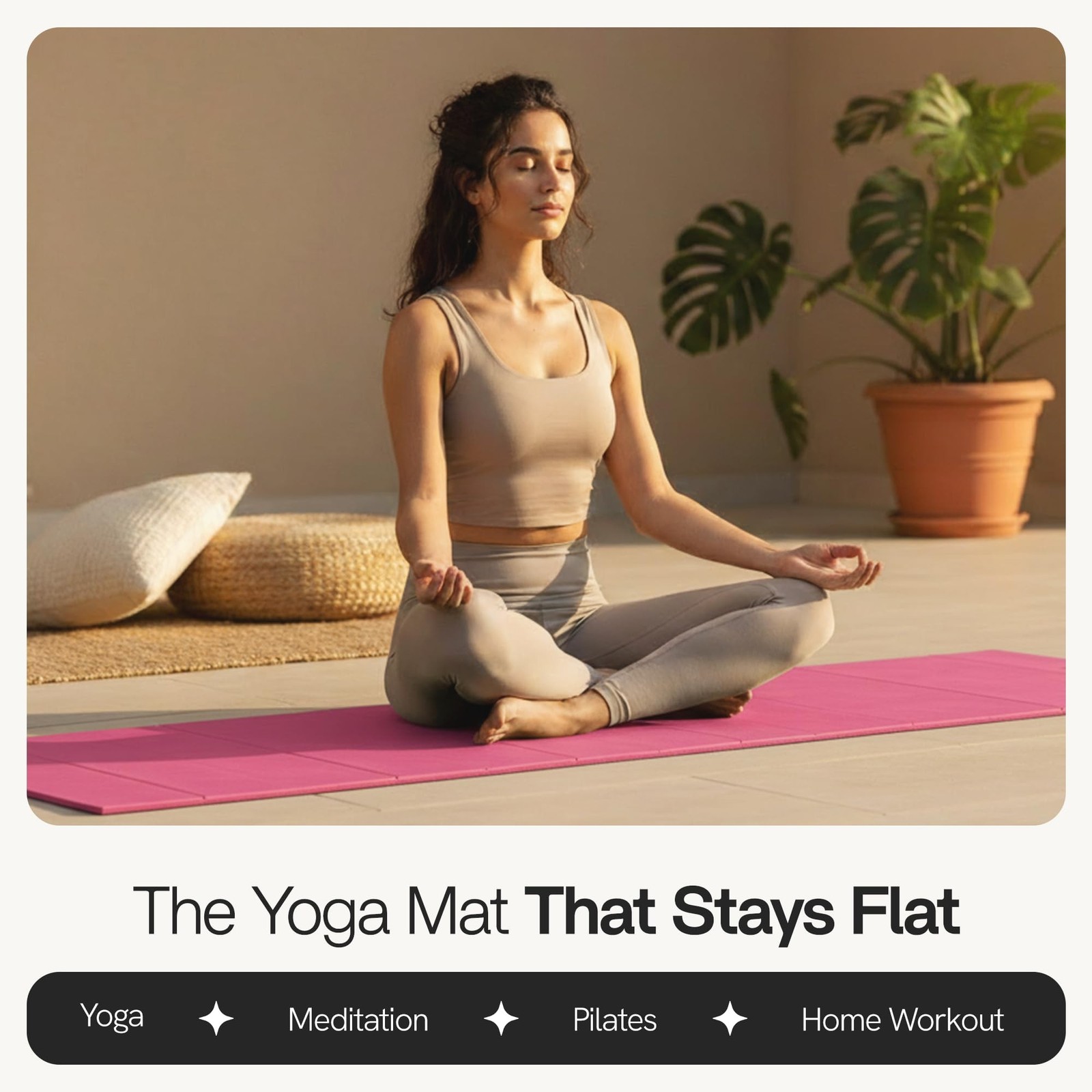 Folding Yoga Mat, TPE Folding Yoga Mat, Foldable Exercise Mat for Yoga, Pilat…