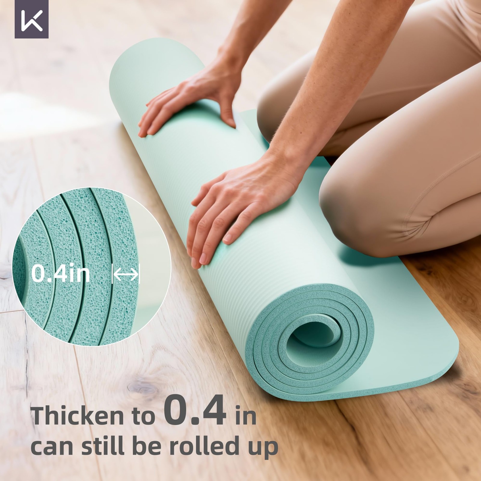 Extra Thick NBR Yoga Mat for Women & Men, 10mm Thick, 72”x32” Large Exercise …