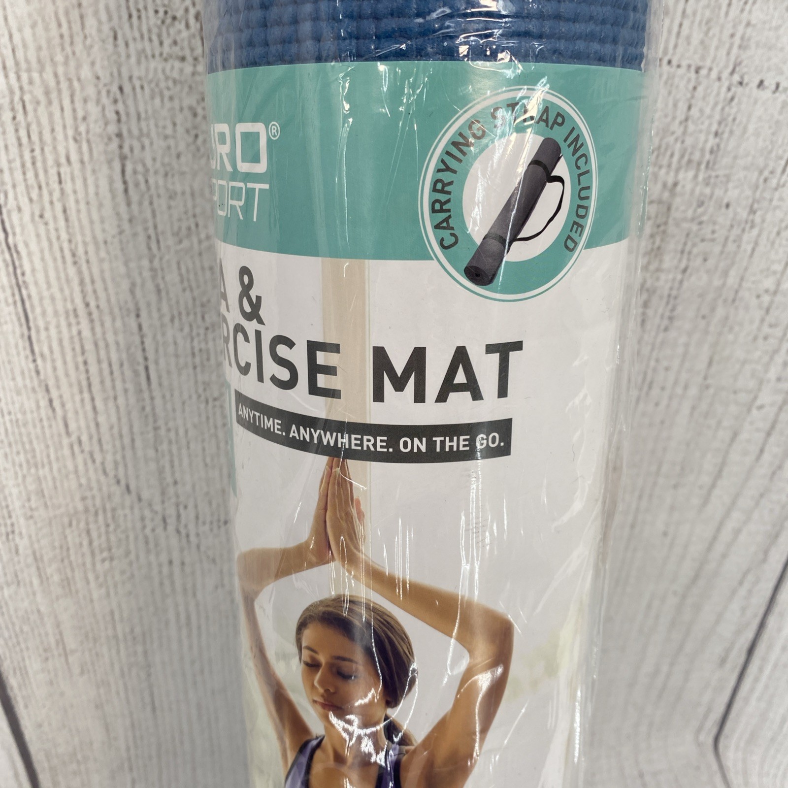 Aduro Sport Yoga Mat Blue 68×24 Gym Workout Fitness Thick Travel Pilates 4MM