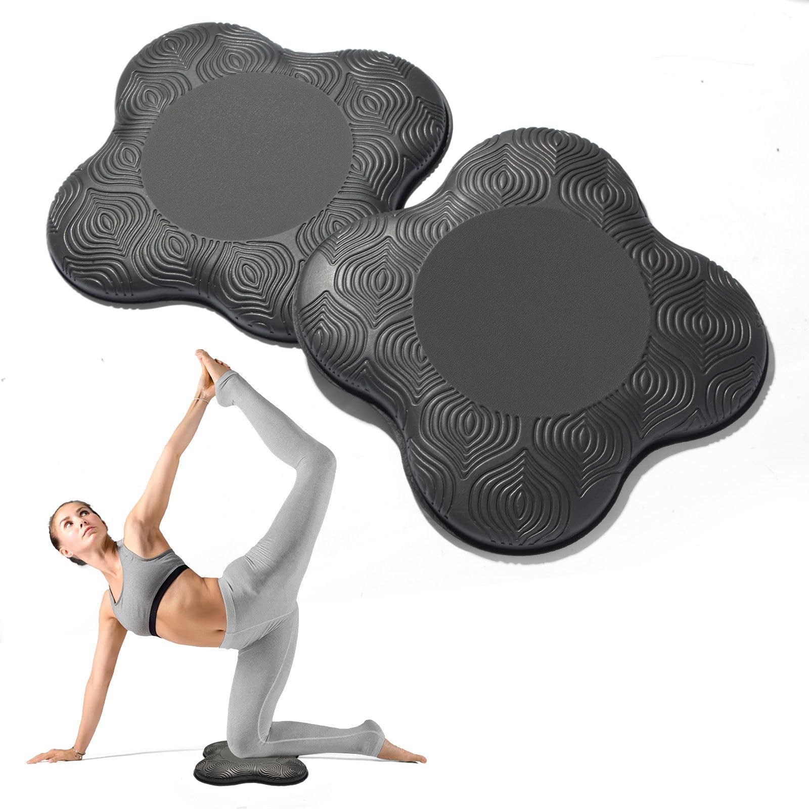 2 Pack Yoga Knee Elbow Cushions Kneeling Pads Support Foam Pads for Men Women