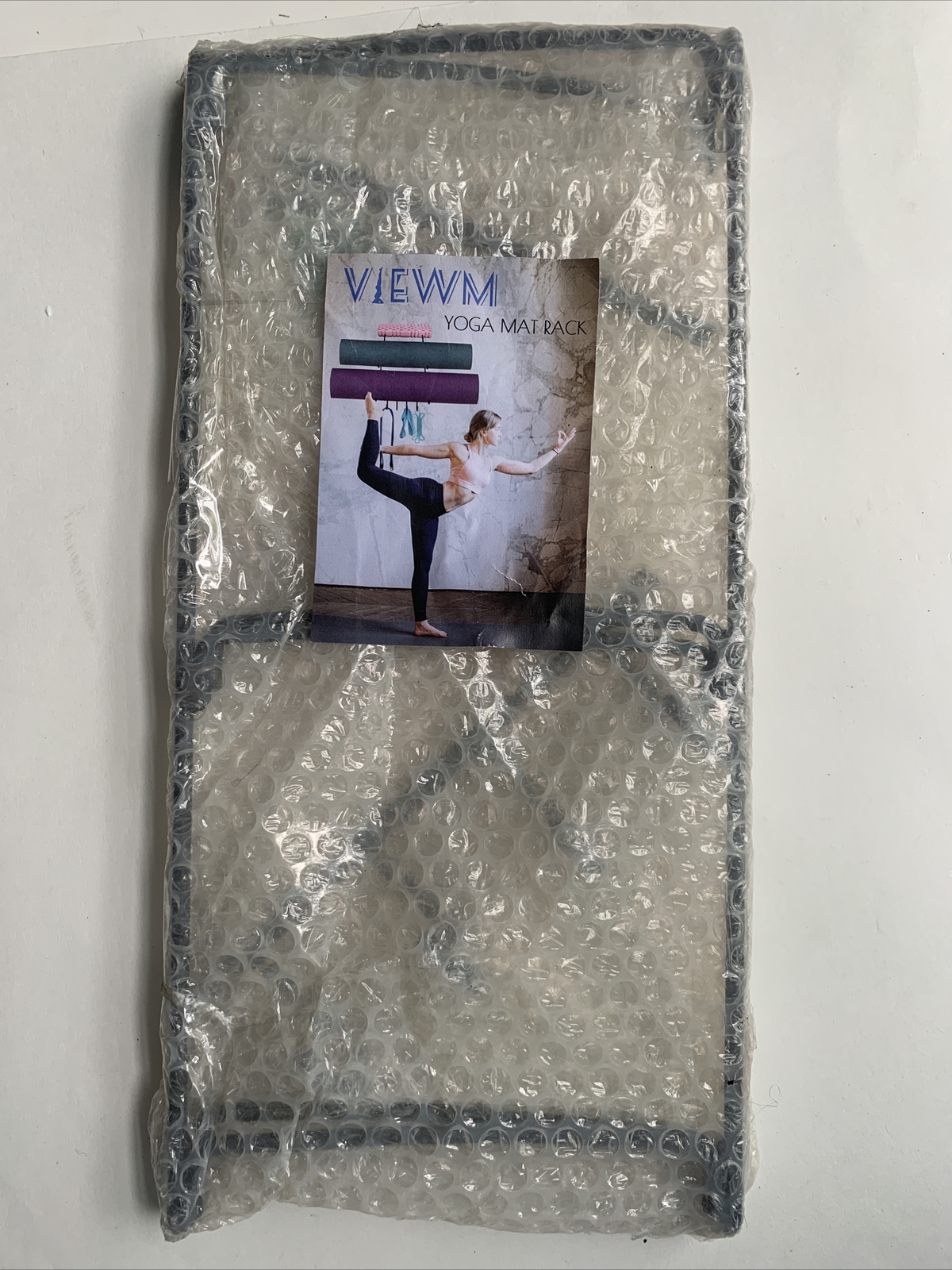 Yoga Mat Holder Wall Mount Yoga Mat Rack Storage Home Gym Accessories Wth 4Hook