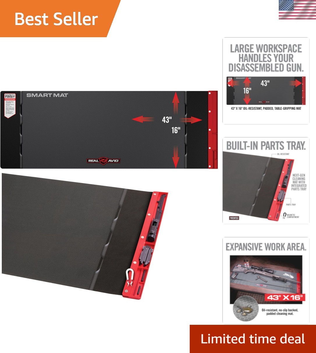 Smart Mat Options – Choose 47.25”x19.5” XXL Mat or 43″x16″ Universal Smart Gu…
