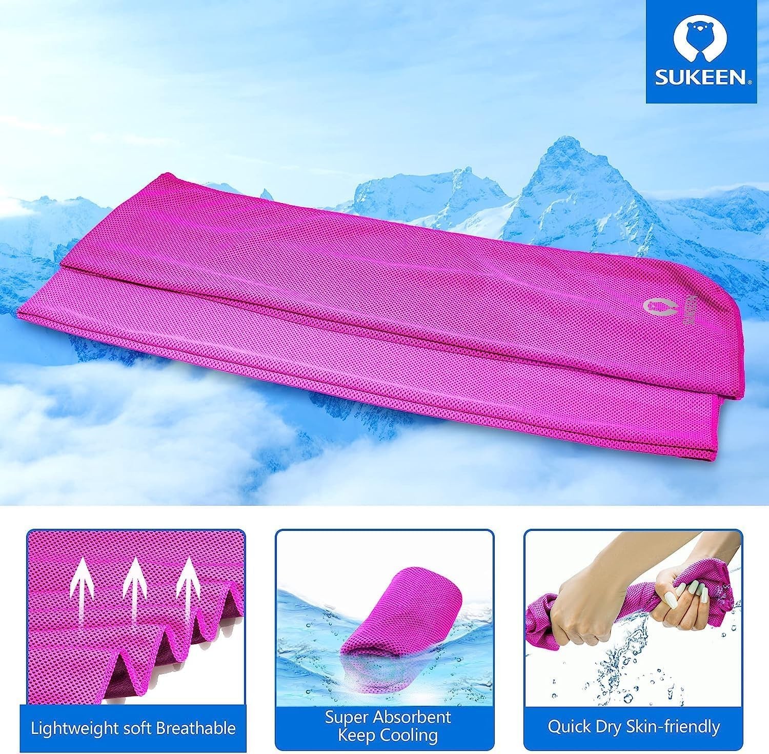 Sukeen 40″ x 12″, Black/Blue/Green/Dark Blue/Pink/Lake Blue/Grey/Purple