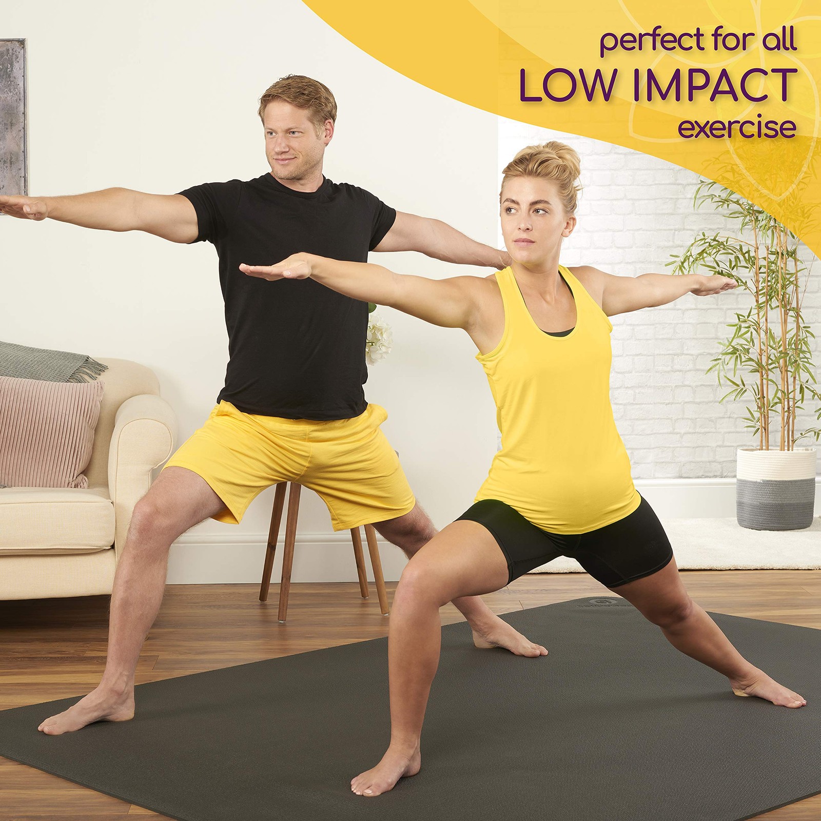 Large Yoga Mat 6’x4’x8mm Extra Thick, Durable, Non-Slip & Odorless Barefoot E…