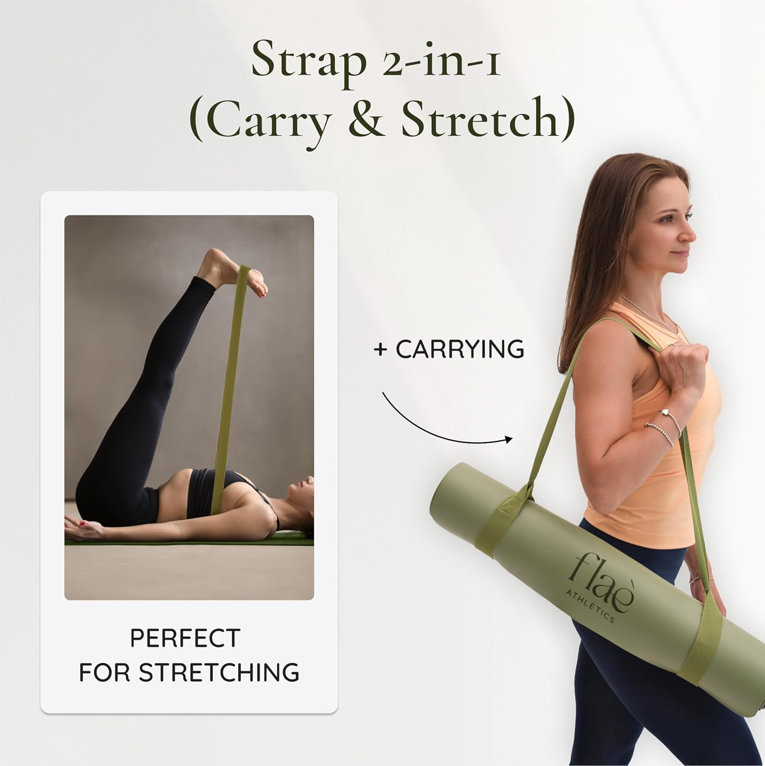 Eco-Friendly Arch Yoga Mat with Non-Slip Grip & Motivational Design