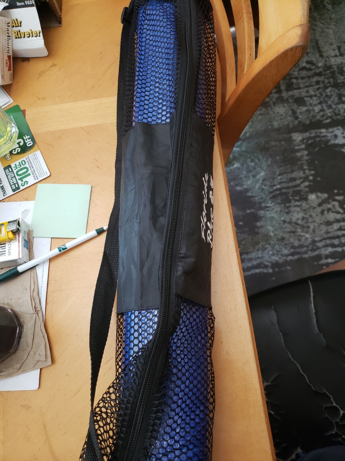 Florida Blue Yoga Mat in Mesh carrying bag