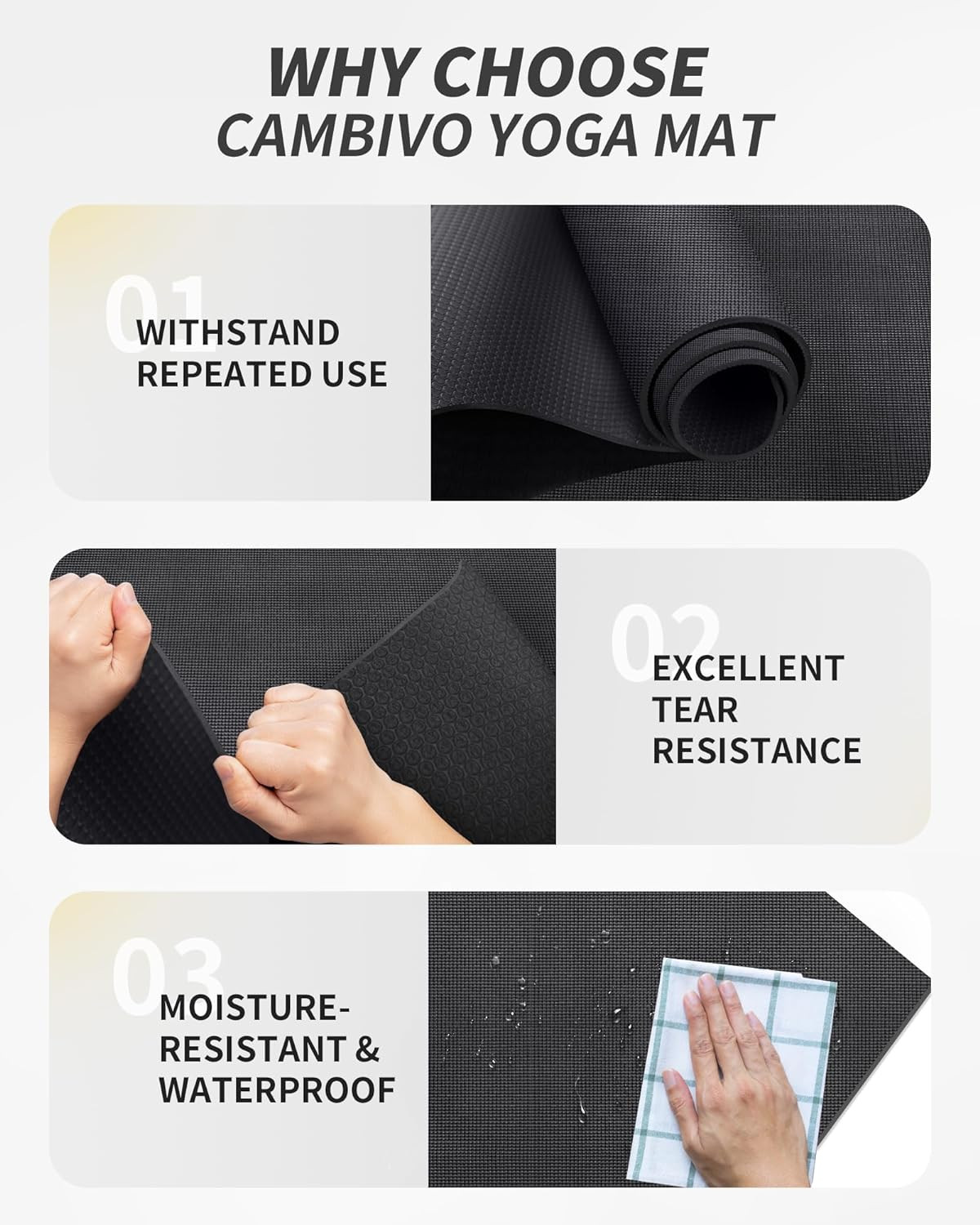 Yoga Mat for Women and Men, Extra Long and Wide Exercise Mat(72″X48″/84″X30″), L