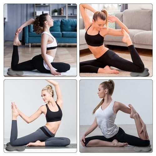 2 packs Yoga Knee Pad Mats Extra Thick for Knees Elbows Wrist Hands Head grey