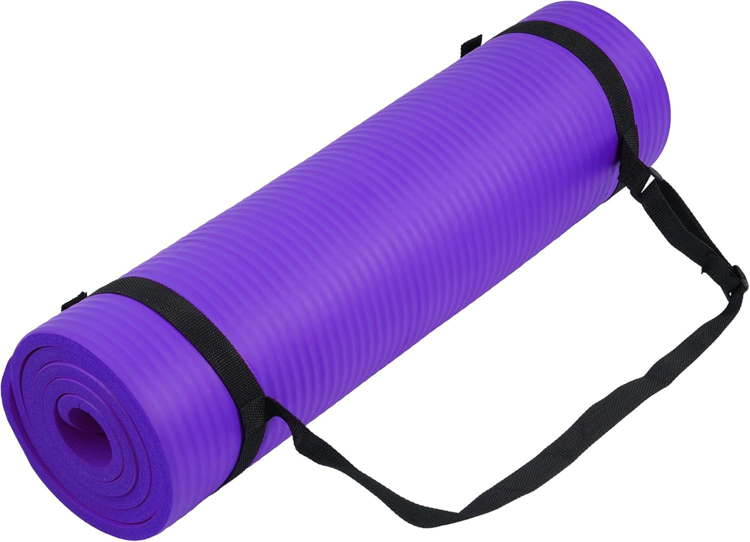 Tapete yoga grueso 12in alta densidad antidesgarre incluye correa transportar
