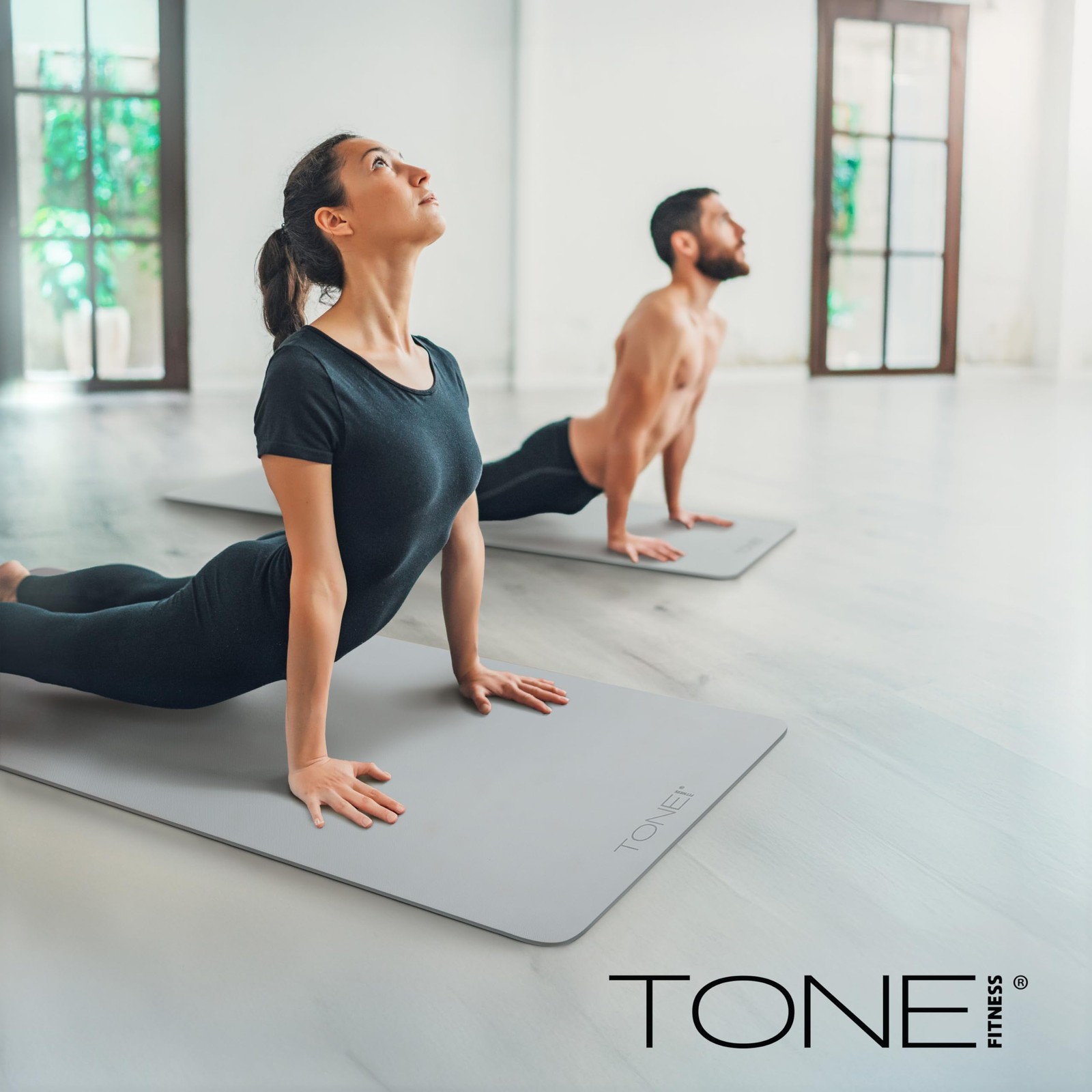Yoga Mat 1/4″ Thick Non Slip Exercise & Pilates Mat for Home Workouts with Ca…