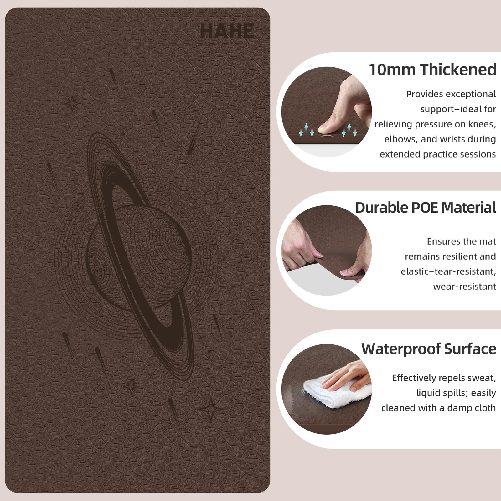 Extra Wide Yoga Mat, 72″x40″x0.4″Thick, Large Exercise Mat, Oversized Non Sli…